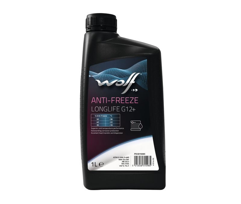 Антифриз WOLF ANTI-FREEZE LONGLIFE G12+ 1л (розовый) концентрат