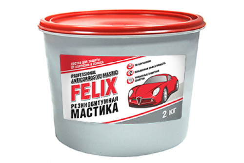 Мастика антикоррозионная, резино-битумная, в п/э ведре, 2кг FELIX