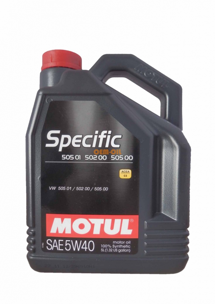 MOTUL Specific VW 502.00/505.00/505.01 5w40 5л (синт) (VW, Audi, Skoda, Seat) (синт)