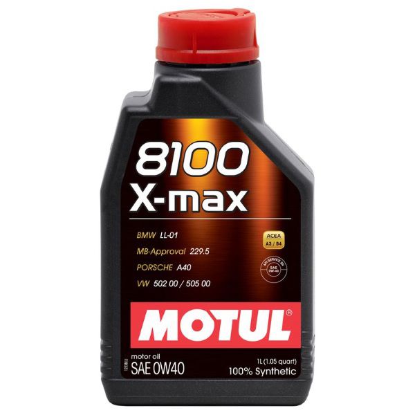 MOTUL 8100 X-MAX 0W40 1л (синт) NISSAN, JAGUAR, LAND-ROVER, FORD