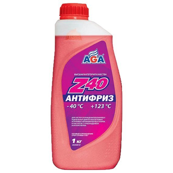 Антифриз AGA-001Z 40 (красный)  -40С до +123С  946ml / 1кг