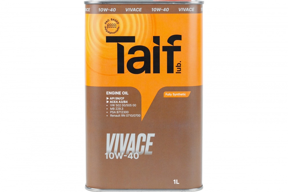 TAIF VIVACE 10W40 1л (синт) API: SN/CF