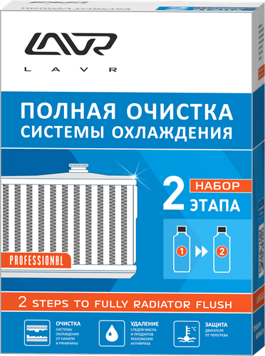 Очиститель накипи+нейтрализатор-ополаск. LAVR Radiator Flush 2in 1 0,33л  LN1106