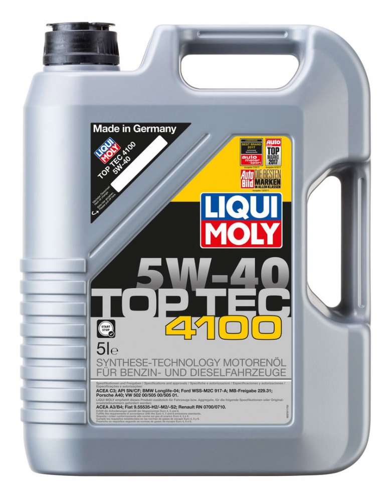 LM 9511 Top Tec 4100 5W40  5л  (синт)  Mercedes Benz, BMW, Porsche, Volkswagen Audi Group под EURO 4